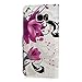 Galaxy S7 Wallet Case (NOT for S7 Edge), Mavis's Diary 3D Handmade Wallet with Bling Crystal Purple Flower Diamonds Butterfly Card Holders Magnetic Flip Cover & Dust Plug & Screen Protector & Stylus