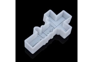 YOGAYET Faith Cross Pendant Car Freshie Silicone Mold Resin Casting Mold for Aroma Beads Soap Candy Baking DIY Handmade Hanging Candles Decoration Crafting Blessed Cross Gift