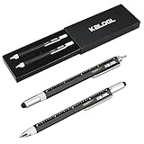 Multitool Pen [2 Pack] Stylus Pen 9-in-1 Combo Pen [Functions as Touchscreen Stylus