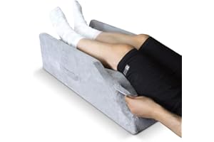 Leg Elevation Wedge Support Pillow with Handles After Surgery, Injury, for Knee, Ankle Support, Reduces Swelling (Double Leg)