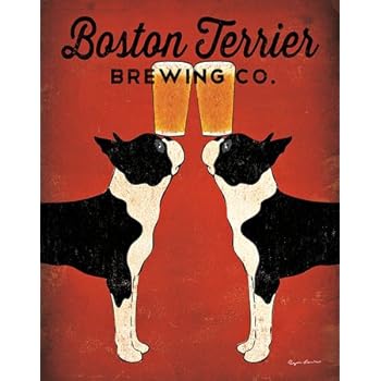 Boston Terrier Brewing Co. Poster Print by Ryan Fowler (11 x 14)