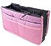 niceeshop(TM) Travel Makeup Insert Handbag Organiser Purse Large Liner Organizer Pouch Bag,Pink