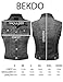 BEKDO Womens Basic Solid Denim Vest-2X-BLACK