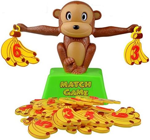 VKOPA Monkey Match Math Balancing Scale Number Balance Game Children Educational Toy to Learn add and subtract