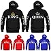 lome123 Unisex Casual Hooded Neck Long Sleeve Letter Print Front Pocket Hoodie Sweater