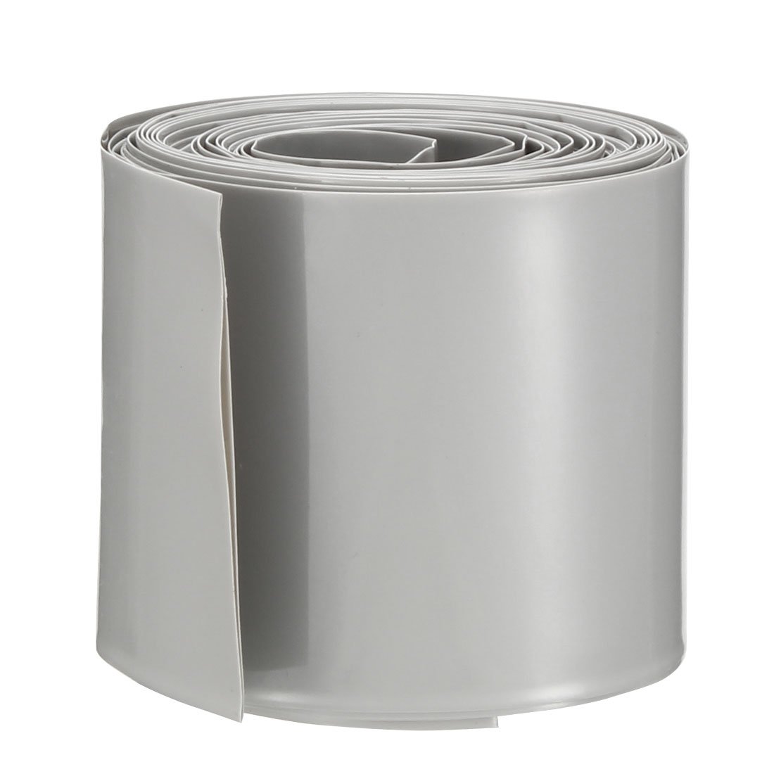 sourcing map Battery Wrap PVC Heat Shrink Tubing 50mm Flat Width for 18650 5 Meters Length Grey, Gray