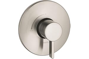 hansgrohe Ecostat Modern Minimalist Easy Control 1-Handle 7-inch Wide Pressure Balance Shower Valve Trim in Brushed Nickel, 04233820 6.75 x 6.75 x 3.00 in