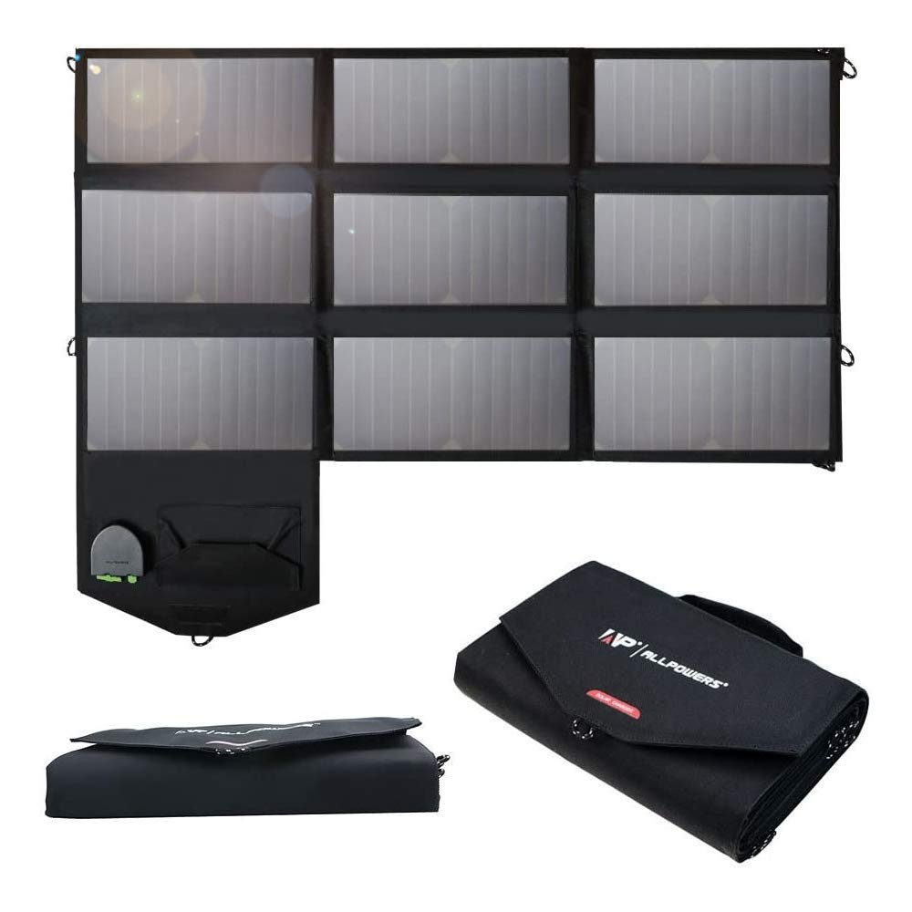 ALLPOWERS Portable Solar Panel 60W (Dual 5v USB with iSolar Technology+18v DC Output) SunPower