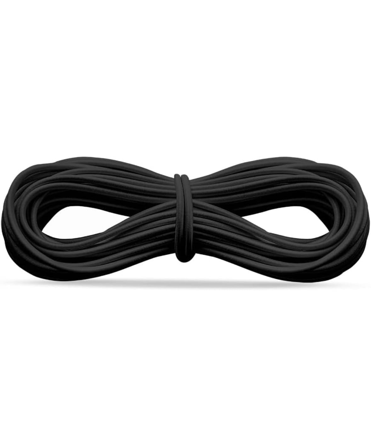 Realm Elastic Cord/Round Hat Elastic Black & White (1mm, 2mm & 3mm) Craft, Jewellery Stringing, Masks, Party Hats (Black, 1.5mm - 20 Metres)