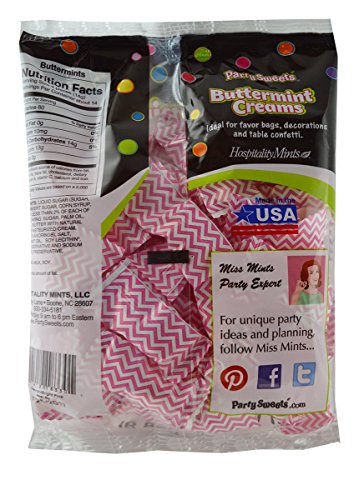 Party Sweets Chevron Bright Pink Buttermints by Hospitality Mints, Appx 300 mints, 7-Ounce Bags (Pack of 6) - Thumbnail 2