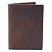 Leather Passport Cover - Passport Holder Case for Men & Women - Brown