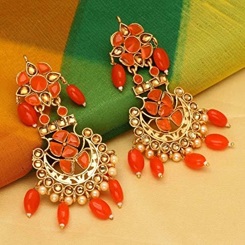 Earrings For Women | Earrings For Women Fashion | Antique Earrings For Women | Bollywood Jewelry Earrings | Indian Earrings For Women Jhumka | Jhumka Earrings For Women (ANTE120ORG)