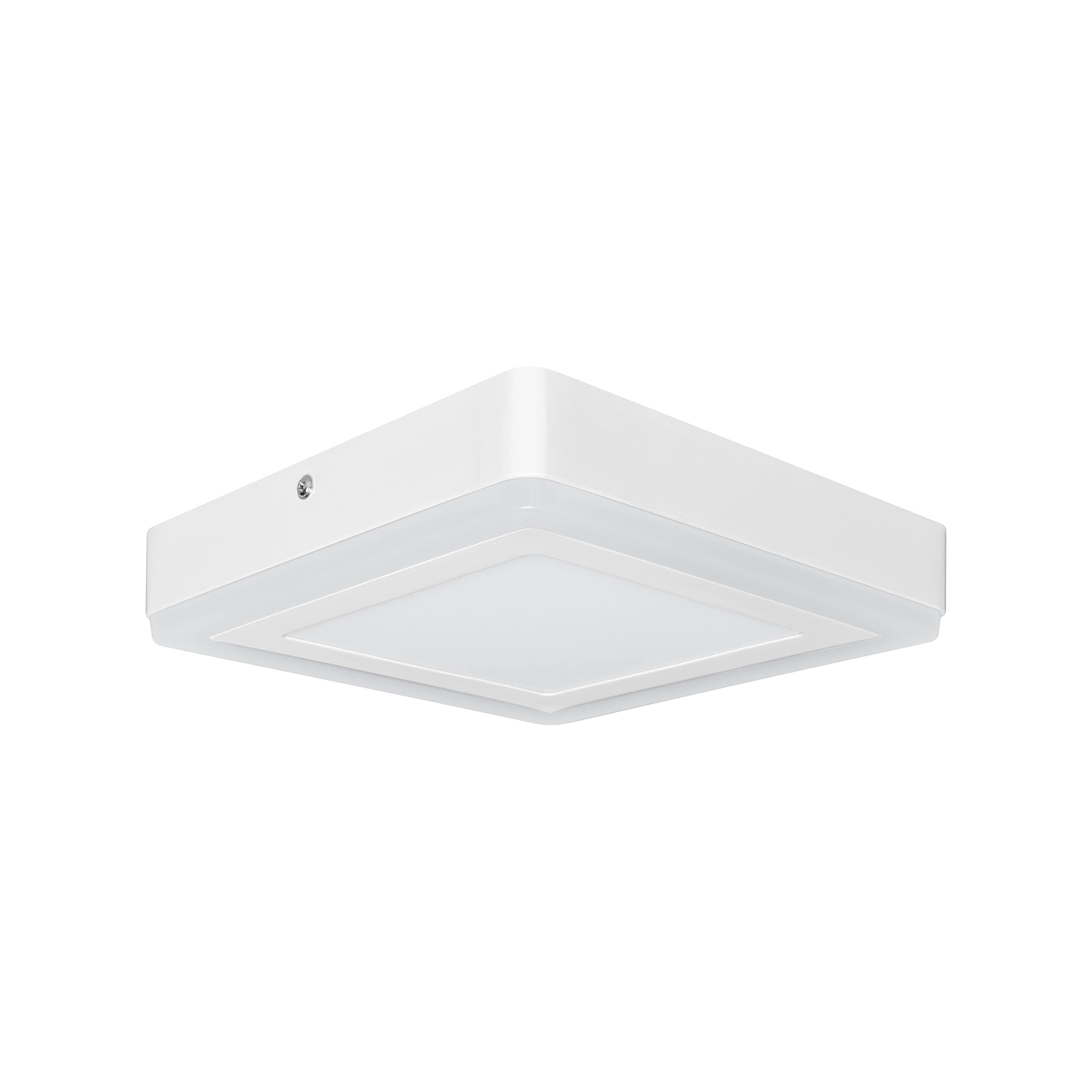 LEDVANCE Decorative LED Wall and Ceiling Luminaire, Light Components independently Dimmable and Controllable per Wall Switch Click, 15W, Warm White (3000K), Square (200mm x 200mm), LED Click + White