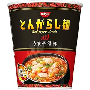 日清のとんがらし麺 うま辛海鮮 64g×12個