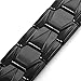 INBLUE Men's Stainless Steel Bracelet Link Wrist Black