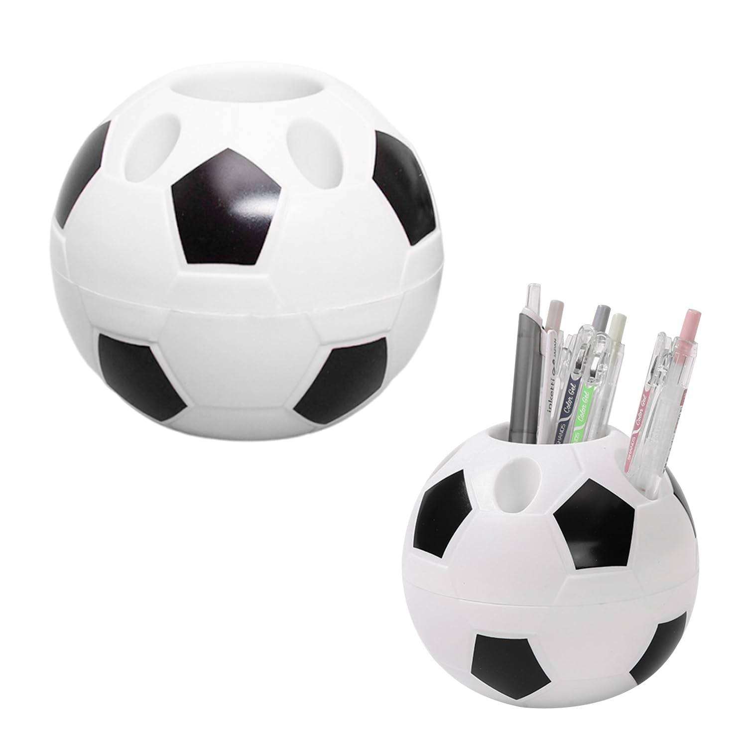 NAUZE Soccer Pen Holders Desktop Pencil Container Multifunctional Creative Soccer Style Pen Holders Kids Pencil Cup School Supplies for Your Home Office and Desk Storage