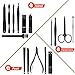 Manicure Set, MUIIGOOD 16 pcs Pedicure Kit Nail Clippers Tool Nail Care Professional Travel Grooming Kit Tools Gift Stainless Steel with PU leather case For Women Men Friends Parents Manicure