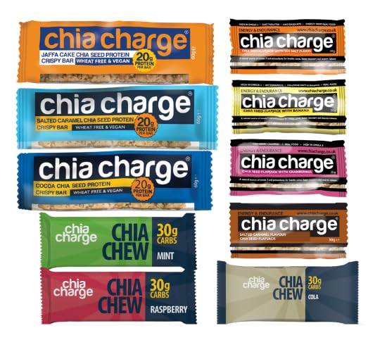 CHIA CHARGE Energy & Protein Bars - Healthy Snack Bar - Best Vegetarian Energy Bars - Healthy Snack Bar - Yorkshire Bakery