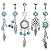 BodyJ4You 5PCS Belly Button Rings 14G Stainless Steel CZ Girl Women Navel Body Piercing Jewelry