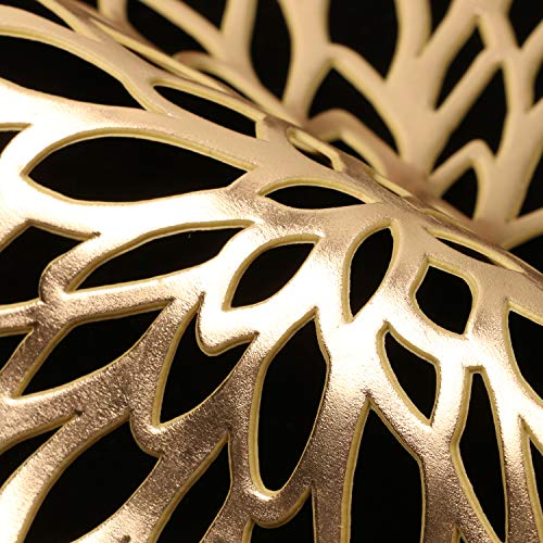 Placemats Set of 6 for Dining Table Round Place Mats Laminated Vinyl Sun Flower Table