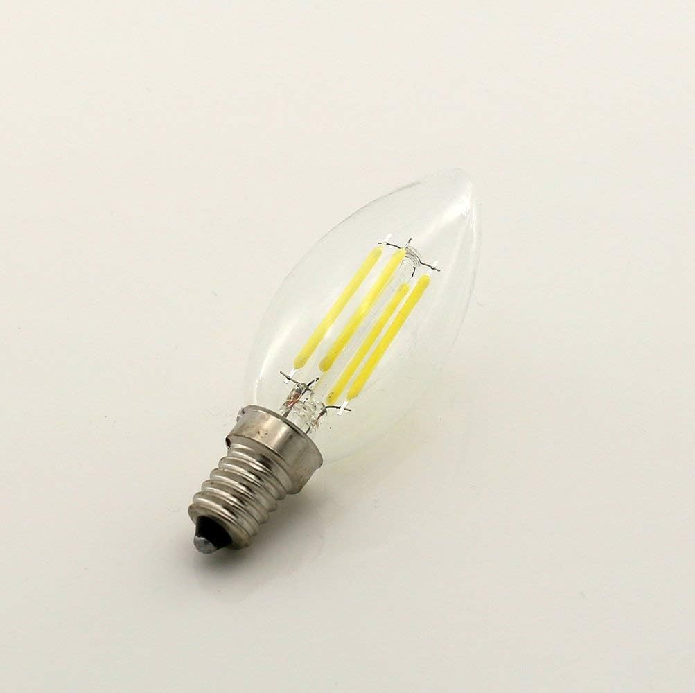 Engeya E14 LED Candle Light Bulb 4W,40W Incandescent Bulbs Equivalent,Small Edison Screw Clear Candle Light Bulb,Non-Dimmable/ AC220-240V/ 400 Lumens/Cool White 6000K,6-Pack - Image 5