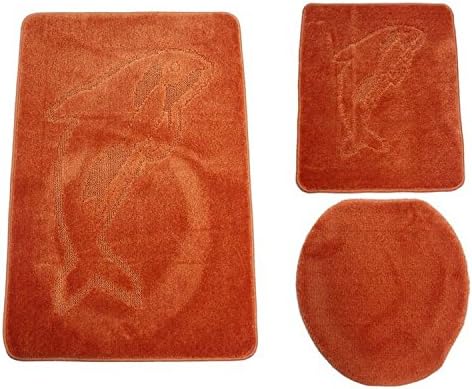 Terracotta 3 Tlg Hange Wc Badgarnitur Mit Wc Deckelbezug Set Badezimmergarnitur Badematten Badteppich Inkl Wc Vorleger Oko Tex Standard 100 Amazon De Kuche Haushalt