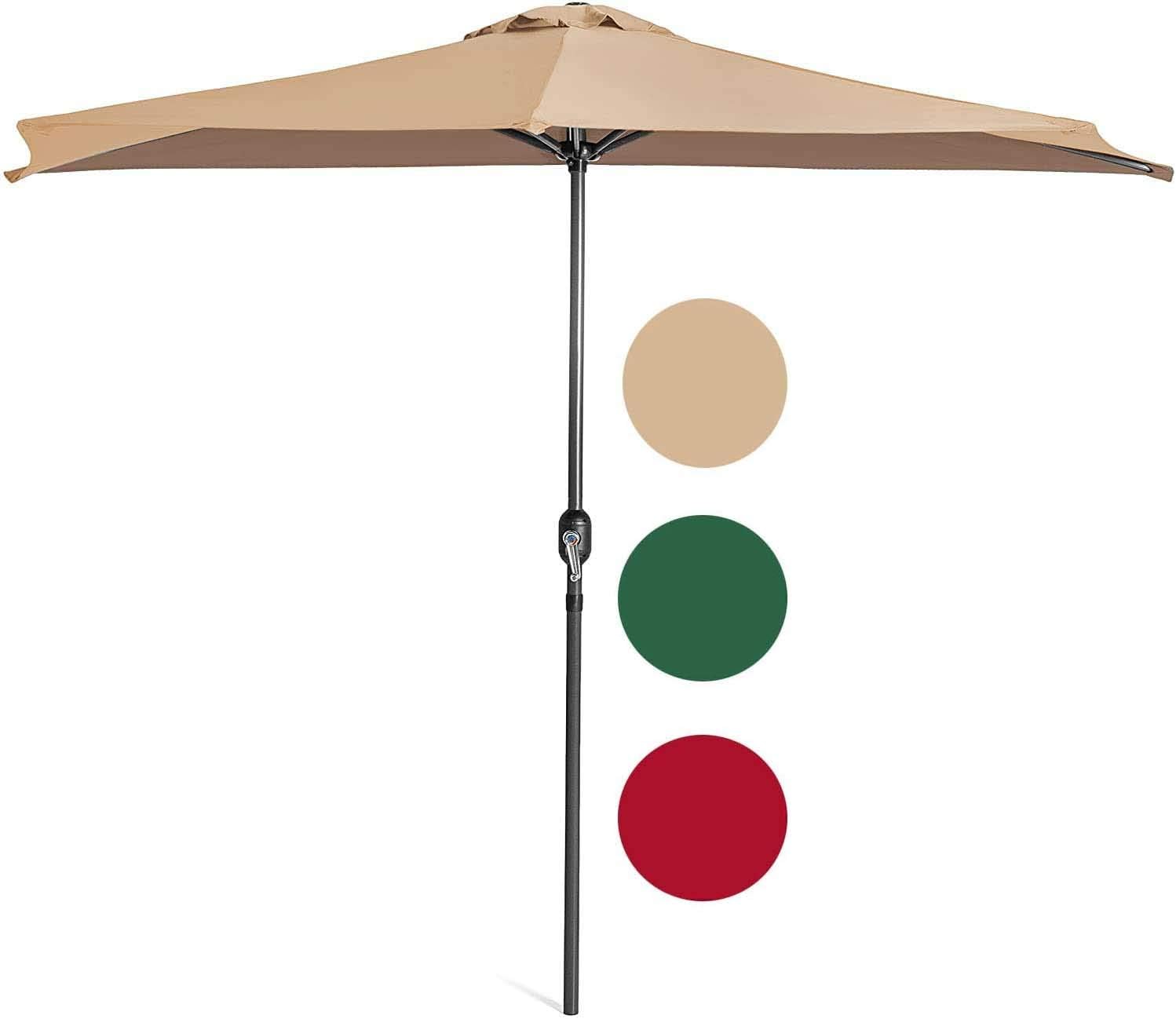 half balcony parasol with base