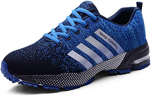 MUOU Mens Trainers Running Sneakers Lace-Up Athletic Gym Casual Sport Shoes for Men Fitness Tennis Shoes