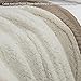 Cable Knit Sherpa Throws, Reversible Super Soft Sherpa Sweater Blanket Warm Cozy for Couch Bed 60x50 Latte By Catalonia