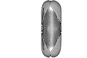 Pinehurst Crafts Stainless Steel Ball Chain Connectors, Attachments for #6 Chain / 3.2mm, Pack of 50