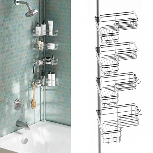 Zenna Home RustResistant Corner Shower Caddy for Bathroom, 4