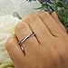 14K Gold Round Blue Sapphire & White Diamond Ladies Anniversary Wedding Band Swirl Stackable Ring