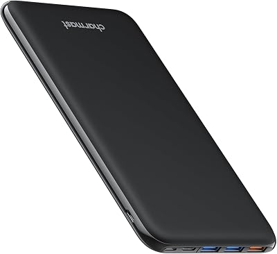 Power Bank 26800mAh, Ultra Sottile Caricatore Portatile Nero