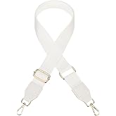 TIXIPEM Wide Shoulder Purse Strap [1Pcs] - 55 Inch Adjustable Straps Replacement for Handbags Use for Purse & Crossbody Bag & Guitar & Canvas Bag - [White]