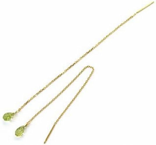 Amazon アメリカンピアス ペリドット 一粒 天然石 8月 誕生石 シルバー 925 18金 ゴールド コーティング イヤリング ロング チェーン パワーストーン お守り レディース キャッチ付 ピアス 通販