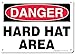 Danger Hard Hat Area Sign - Construction Safety Signs - 10