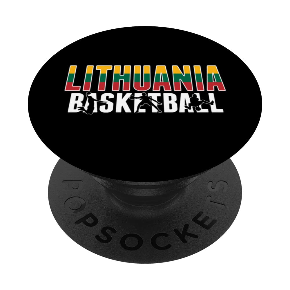 Lithuania Basketball Fans Jersey - Lithuanian Flag Slam Dunk PopSockets Swappable PopGrip