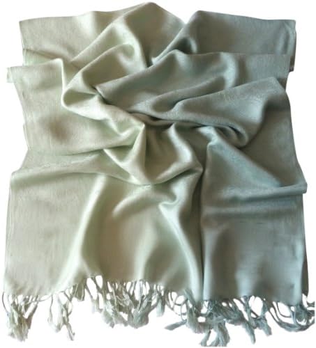 Light Green Two Tone Design Shawl Pashmina Scarf Wrap Stole CJ Apparel NEW