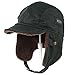 Unisex Aviator Earflap Hat Faux Leather Women Pilot Cap Adult Men Winter Trooper Trapper Navy Medium 56-58cm 22