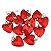 Northlight 12ct Valentines Day Red Shatterproof Shiny Heart Christmas Ornaments 2.5