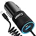 Car Charger, Czznn 4.8A Rapid USB Car Charger with Fast Charging Coiled Cable Compatible iPhone X / 8/8 Plus / 7 / 6s / 6s Plus 5S 5 5C SE, Pad and More, with Extra USB Port