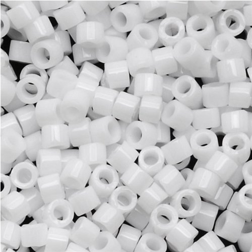 Miyuki Delica Seed Beads 10/0 Opaque Chalk White DBM0200 8 Grams