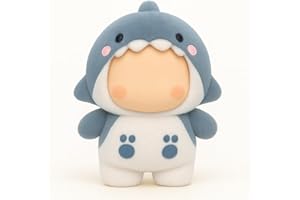 BAGOSEF 17cm Doll Clothes – Fluffy & Cute Outfits for Designer Dolls | Soft Costumes - Blue-Shark