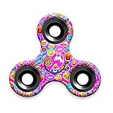 Oksale Tri-Spinner Fidget Hand Spinner Camouflage Multi-Color, EDC Focus Toys For Kids & Adults (3D-Emoji)