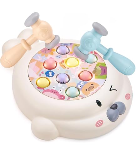 Pack De 2 Martillos De Juguete BLMHTWO – Mango De Madera Y Cabeza De Plástico – Herramienta De Simulación Para Niños – Ideal Para Bloques De Construcción Y Juegos De Rol