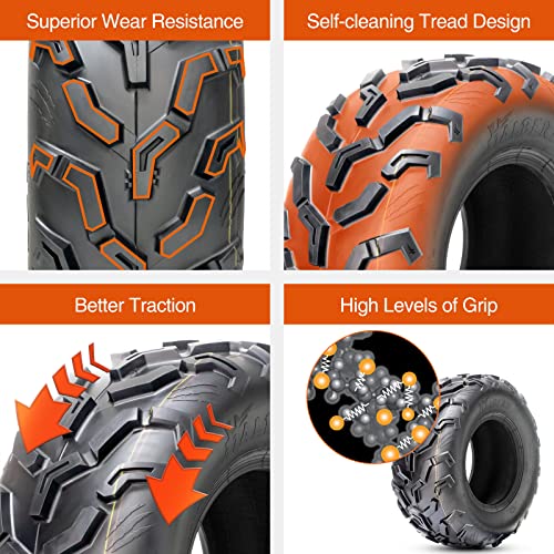 Full Set New Premium HALBERD 6PR ATV/UTV Tires, 25x812 Front & 25x10