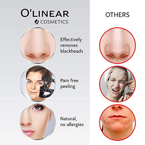Black Charcoal Mask Blackhead Remover - Face Peel Off Mask With Natural Activated Organic Bamboo Charcoal - Deep Cleansing Pore Blackhead Removal - Purifying Face Mask & Face Care Gel for Women & Men - Thumbnail 3