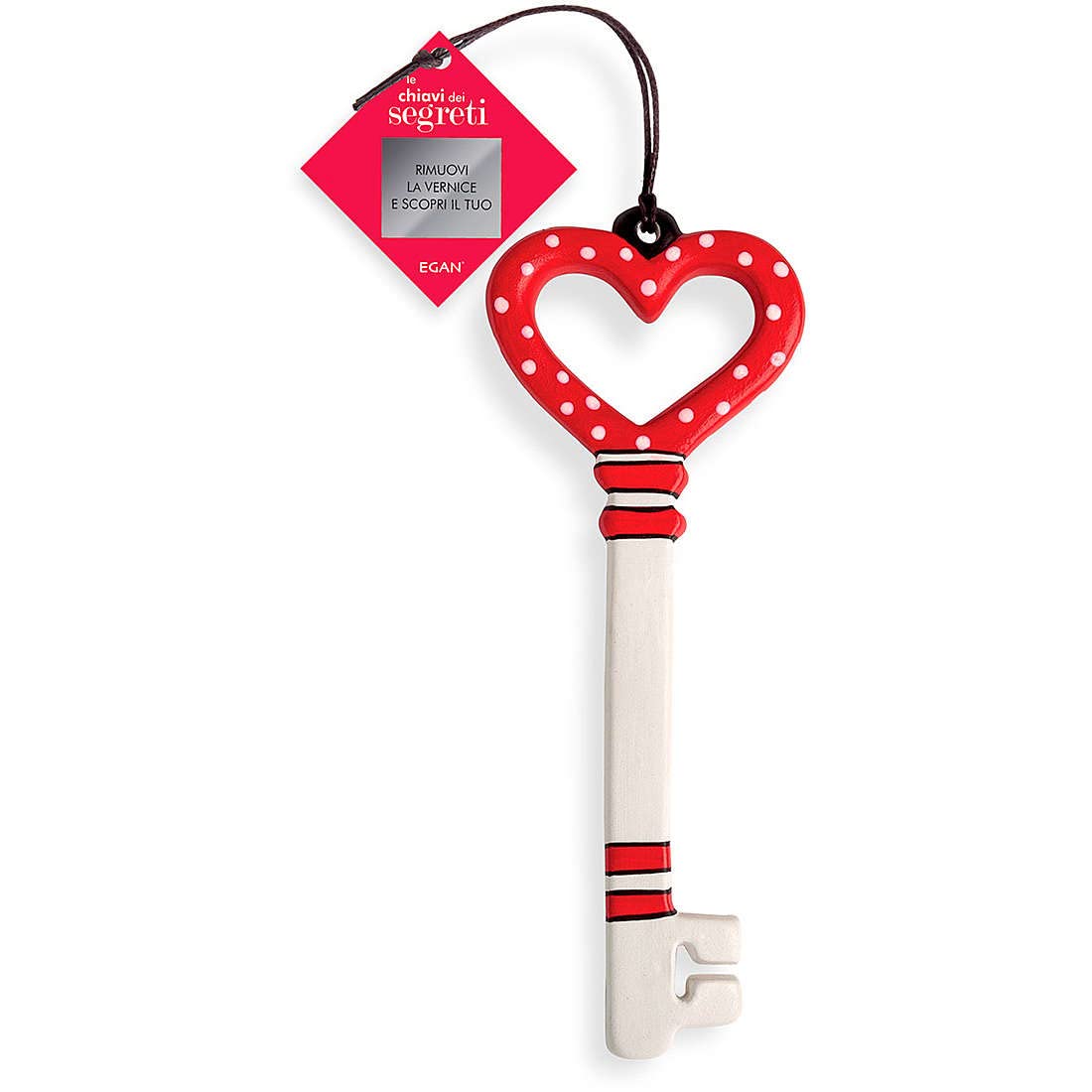 Egan Key Ceramic One size White and Red