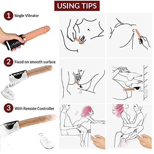 Realistic Dildo Sex Machine Telescopic Remote Control Suction Cup Vibrator Clitoris Vagina G-spot St - //coolthings.us