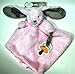Blankets & Beyond Nunu Pink Plush Bunny Security Blanket Rattle and Pacifier Holder 15